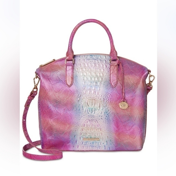 🔹️BRAHMIN🔹️ Duxbury  Sundial Multi Large Leather Satchel bag ✨️🩷 - Picture 1 of 8